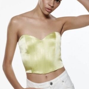 Zara Strapless Cropped Corset Top